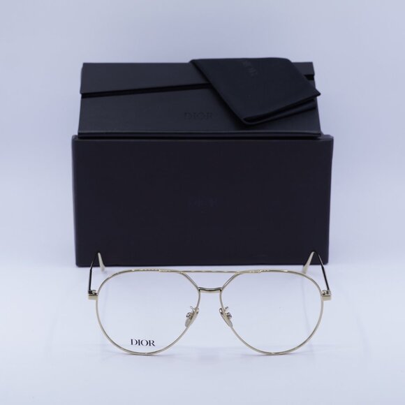 Dior GEMDIORO AU B000 Aviator 58mm Eyeglasses - Gold - Picture 4 of 11